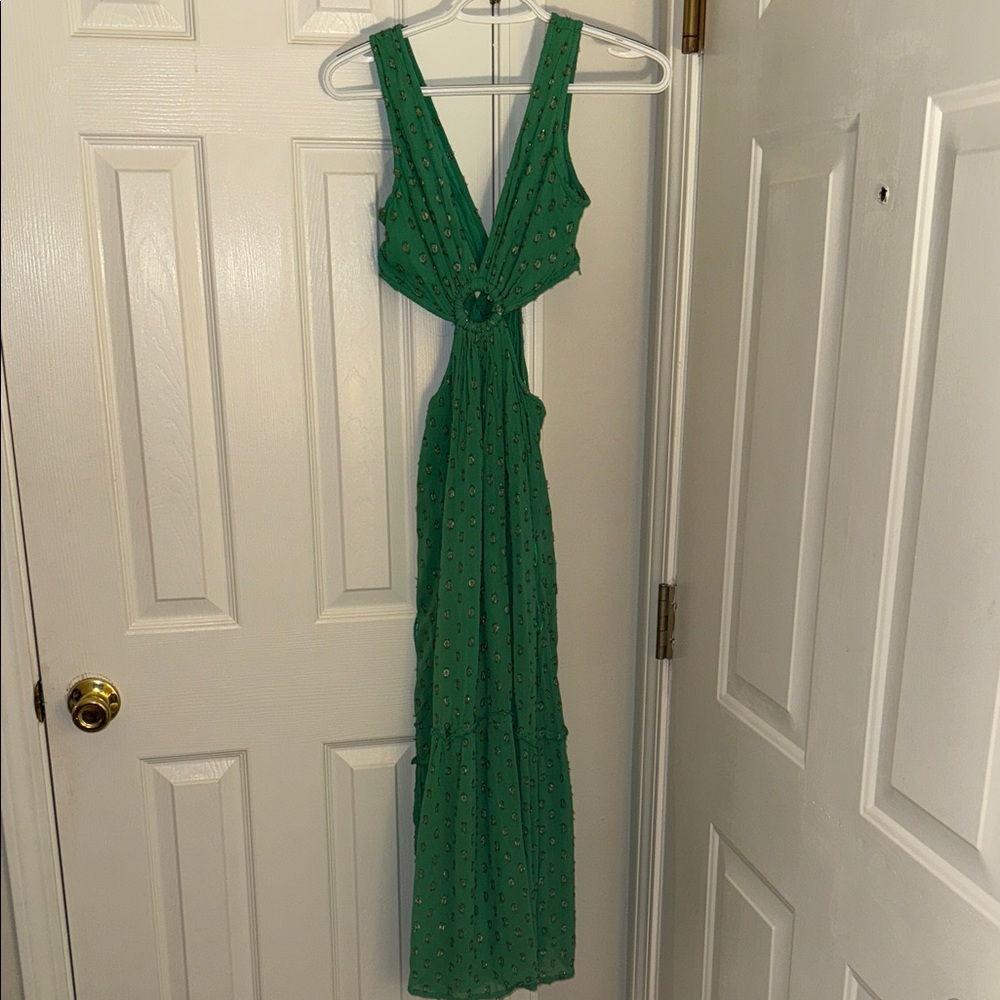 Elegant Green Sleeveless Dress